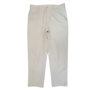 Brooks Sport Mens Chino Pants Khaki‎ Flat Front Casual Trousers W34 L30